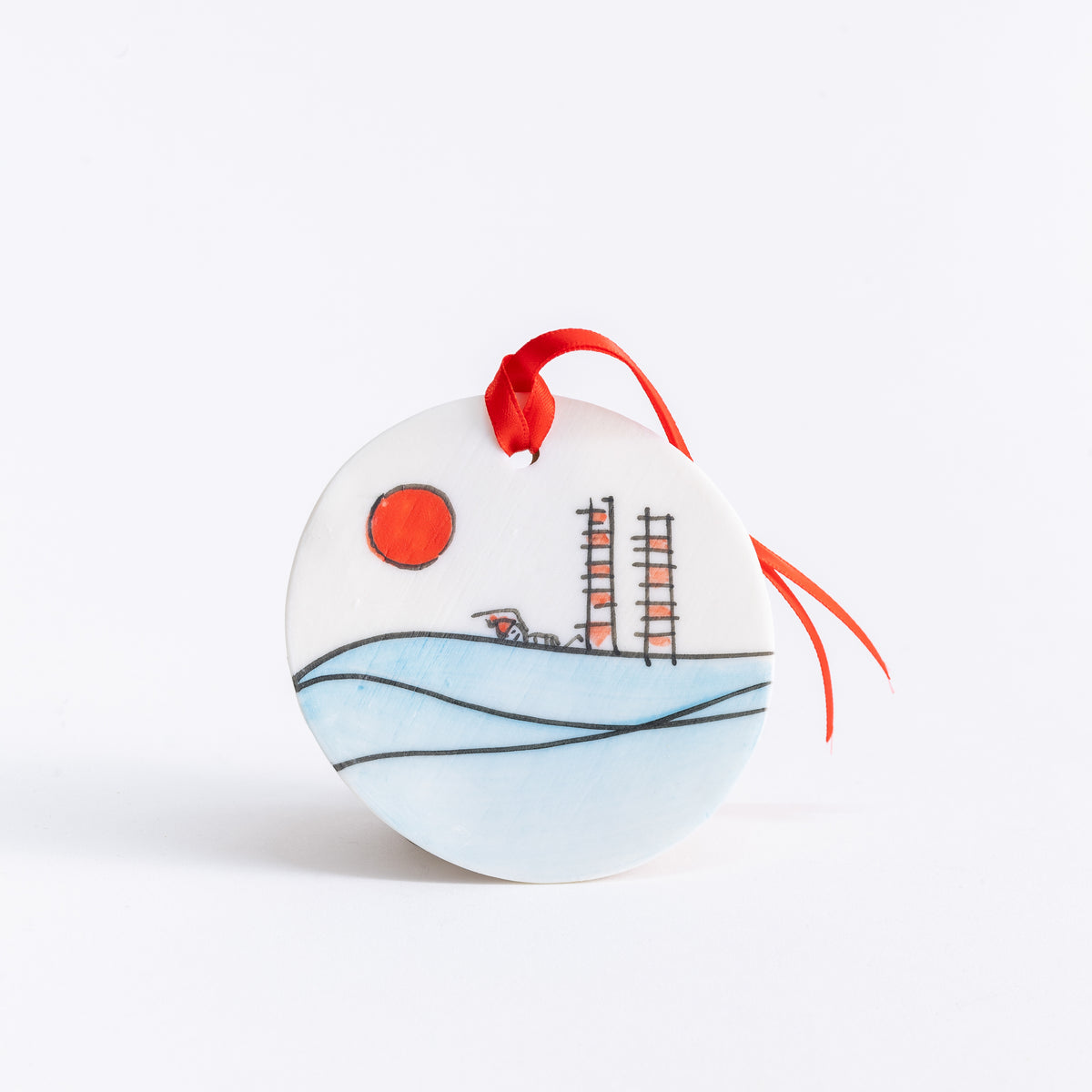 Porcelain Landscape Disc